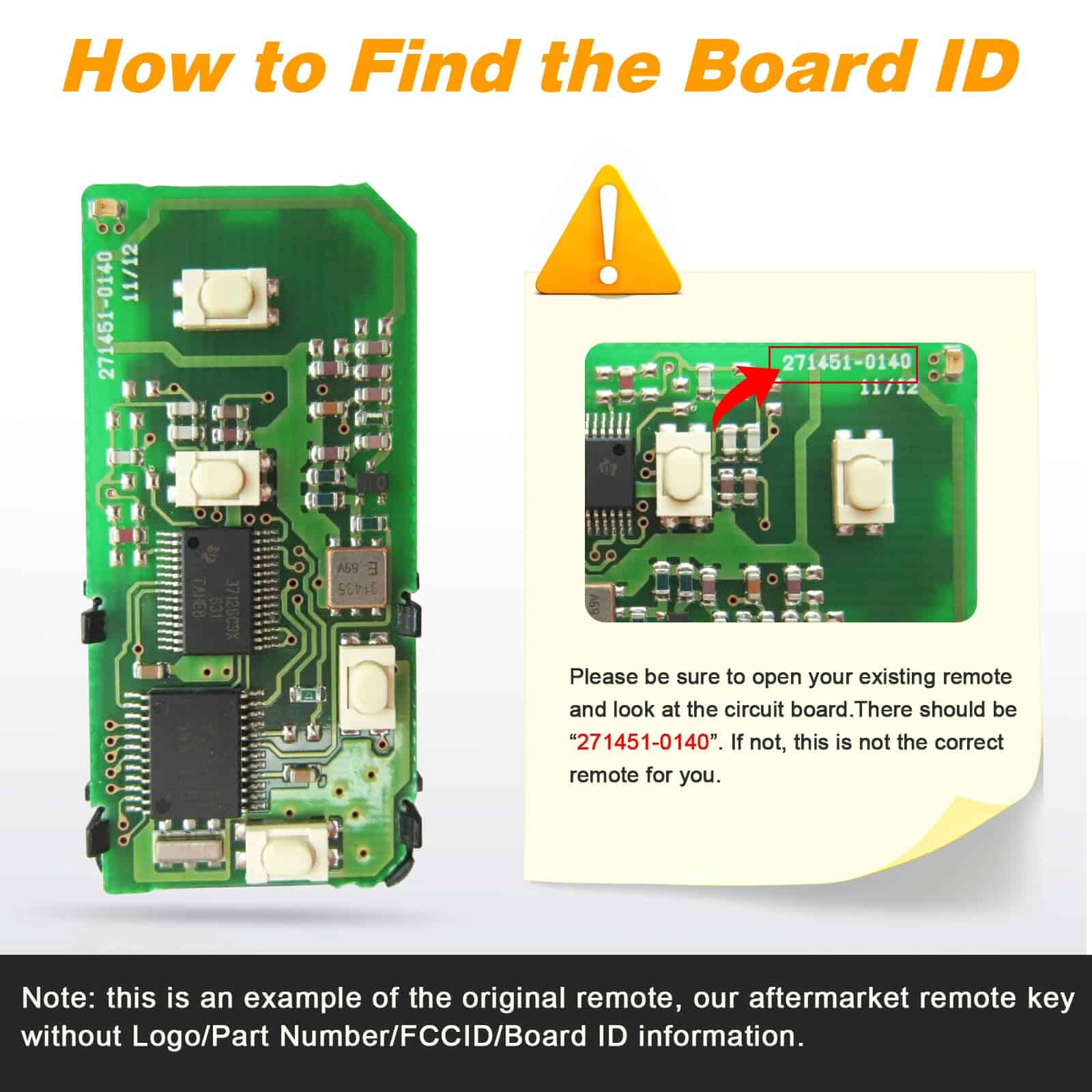 Llavero de repuesto para control remoto Yewong para Toyota - Imagen 7