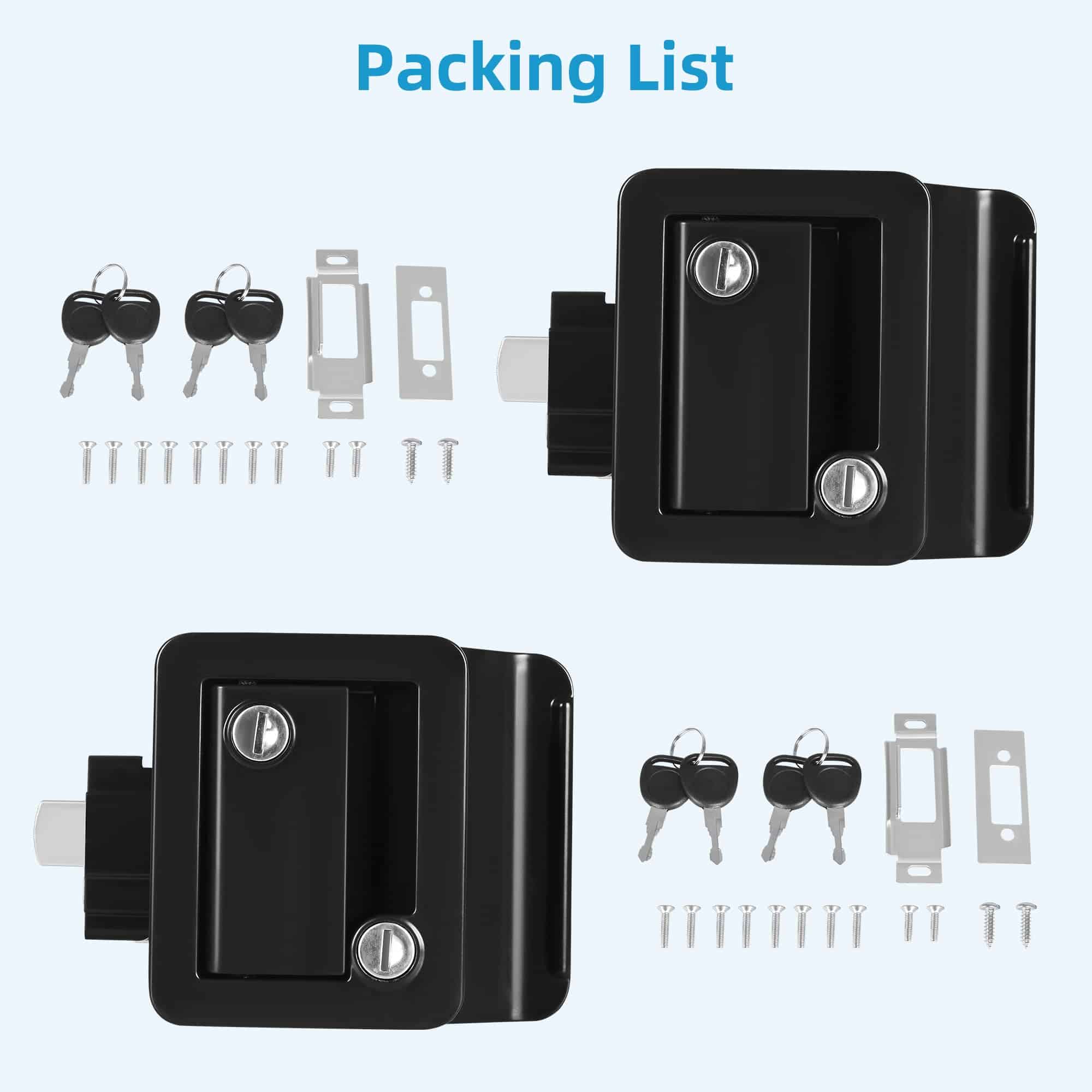 YITAHOME RV Door Lock, Camper Lock, Travel -Negro - Imagen 7