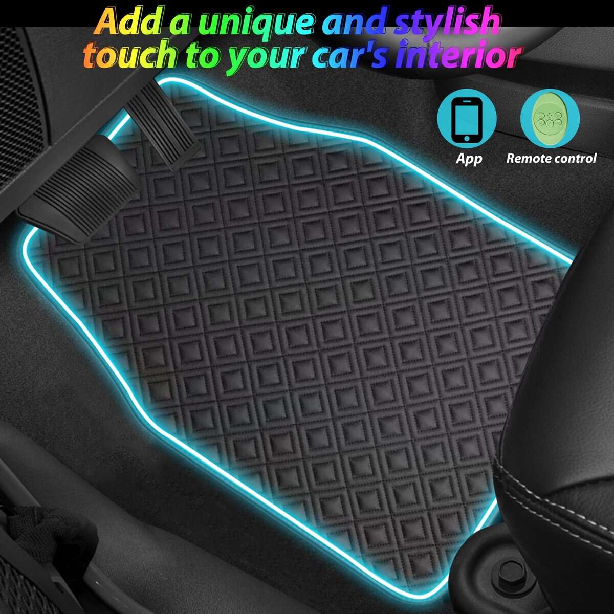 Tapetes para Automóvil con Tira de Luces LED, Universal - Imagen 3