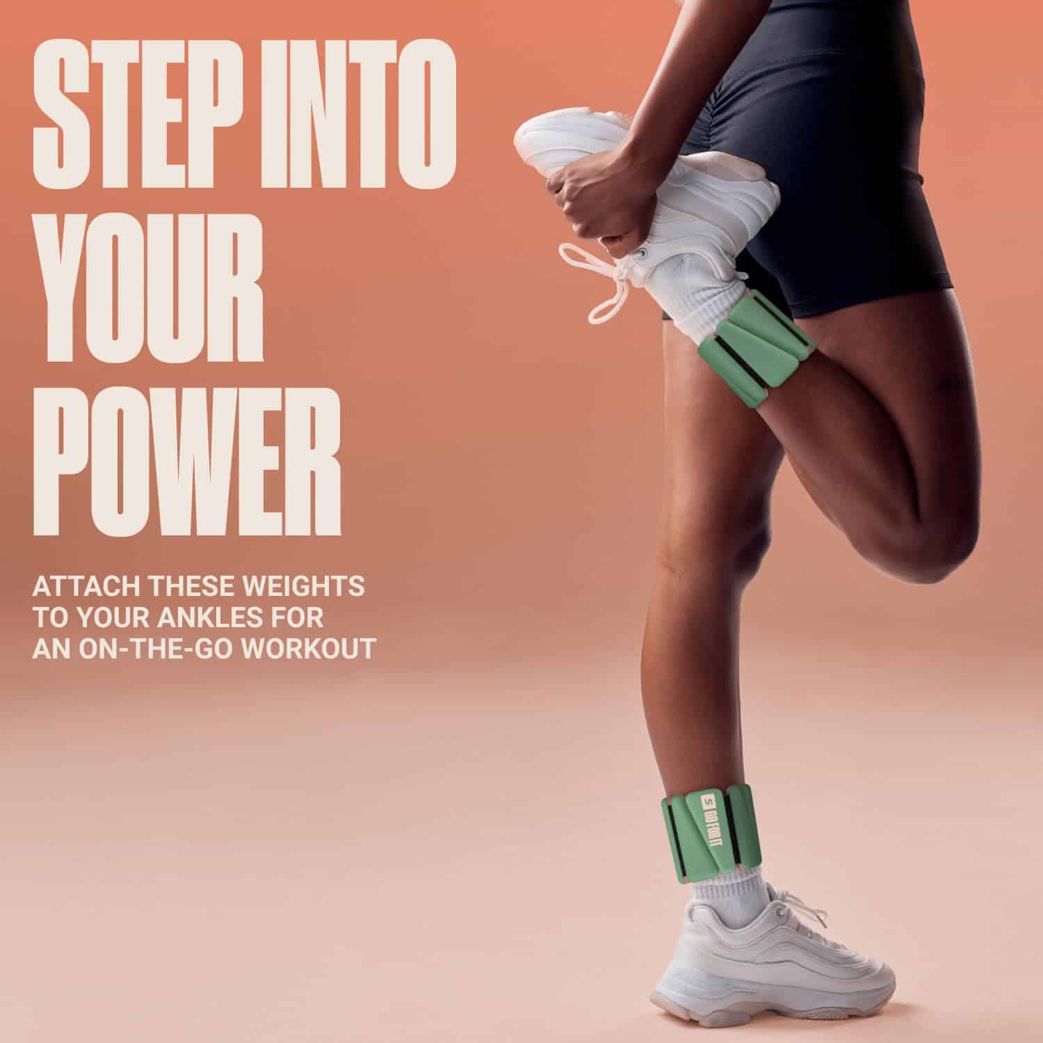 Pesas de muñeca, Pesas de tobillo para mujeres -Verde - Imagen 8