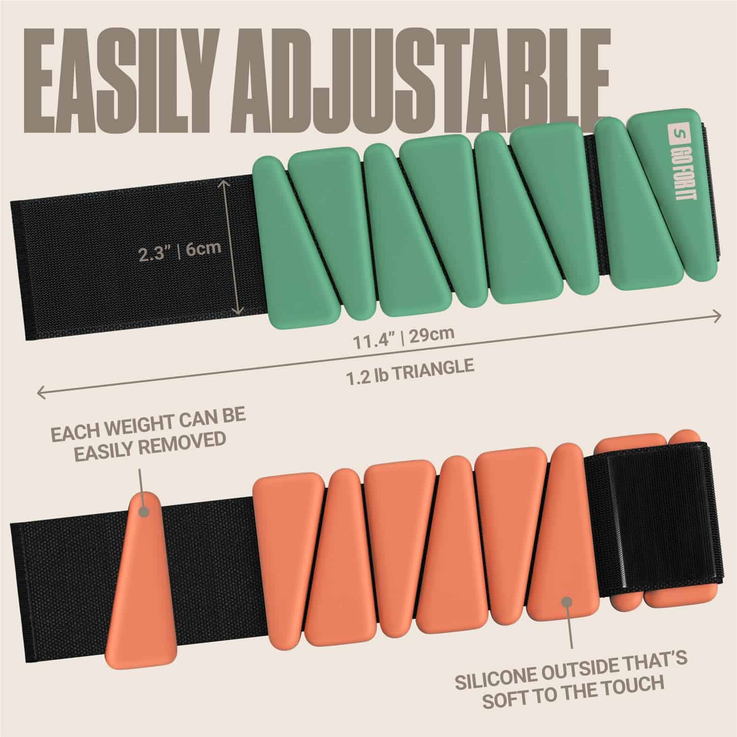 Pesas de muñeca, Pesas de tobillo para mujeres -Verde - Imagen 5