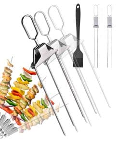 (10PCS)3PCS 3-Prong Skewers for Grilling, 3PCS Double and