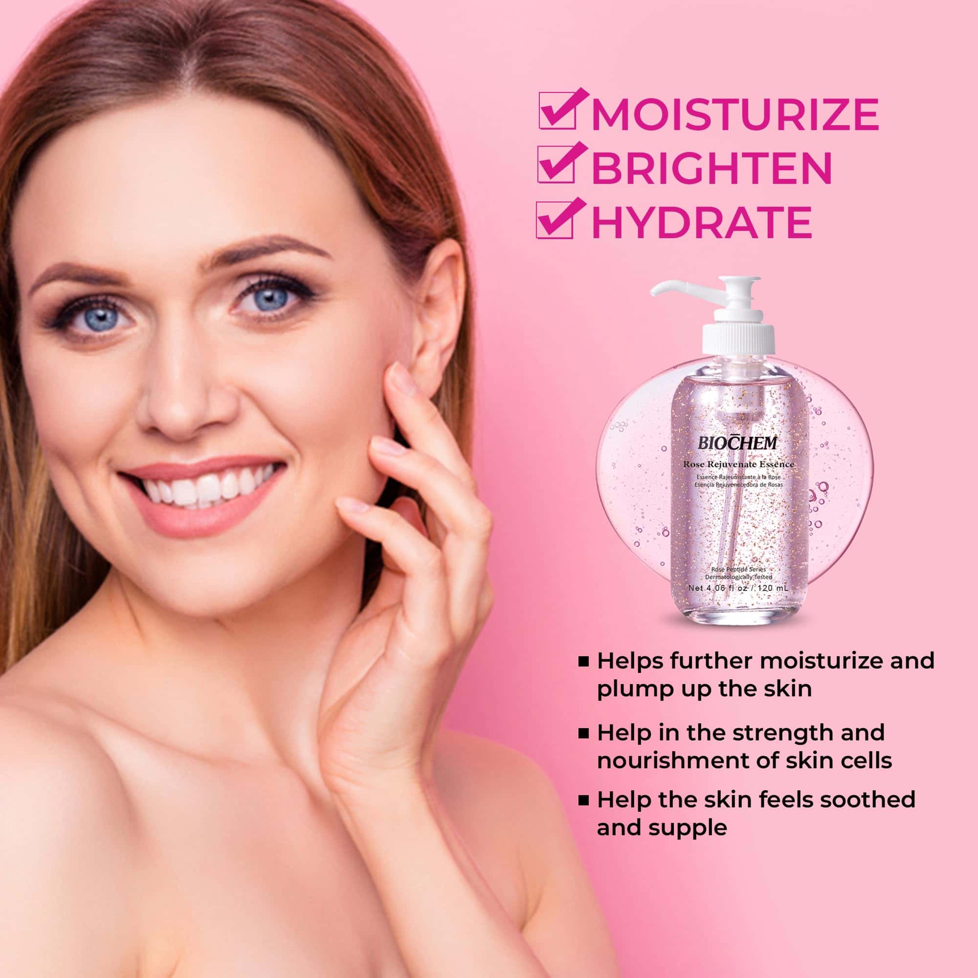 Esencia Rejuvenecedora de Rosas BIOCHEM - 4.06 fl oz / 120 - Imagen 6
