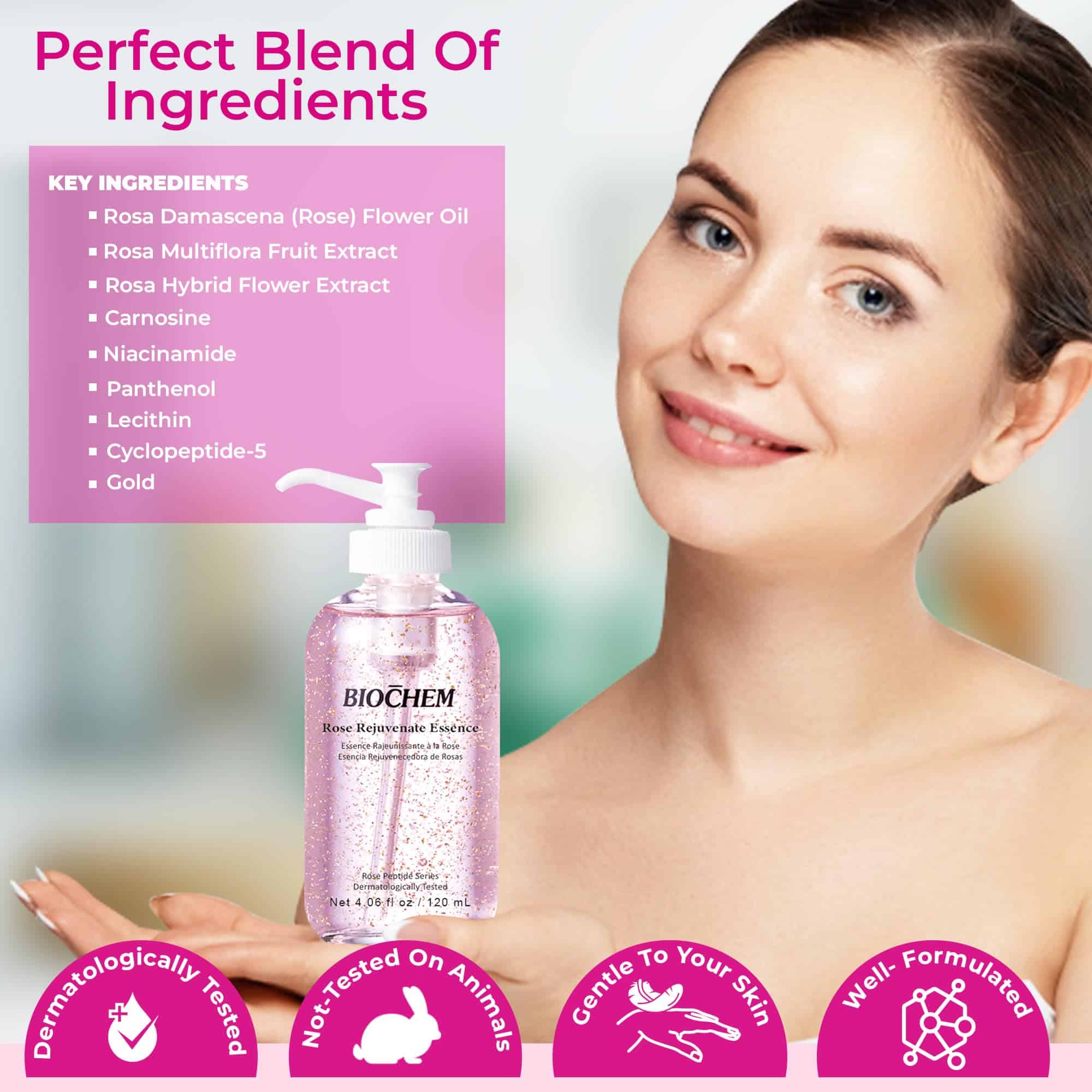 Esencia Rejuvenecedora de Rosas BIOCHEM - 4.06 fl oz / 120 - Imagen 5