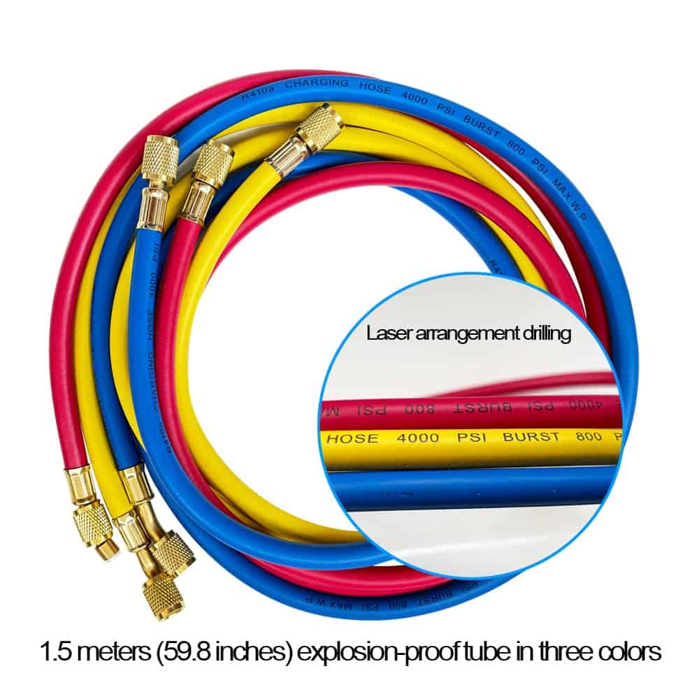 Conjunto de Manómetros de Diagnóstico AC Bocarmo 5FT para - Imagen 9