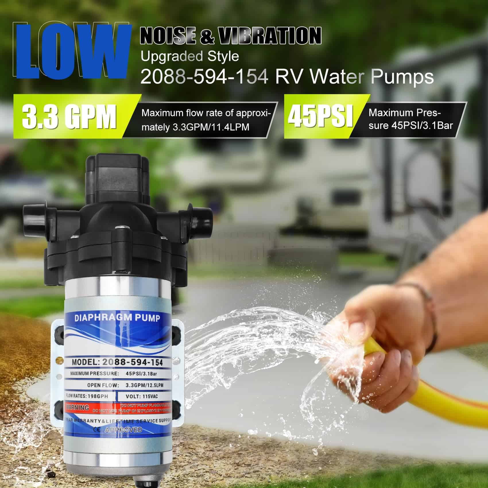 Bomba de Agua para Diafragma Industrial 2088-594-154, - Imagen 3