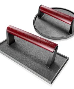 Prensa para Bacon de Hierro Fundido 7" Redonda y 8"x4"