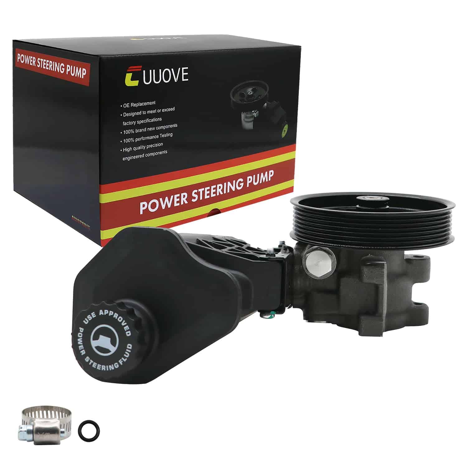 Bomba de dirección asistida Cuuove 96-70269 con polea y