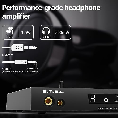 SMSL DL200 ES9039Q2M DAC de Audio y Amplificador de - Imagen 4