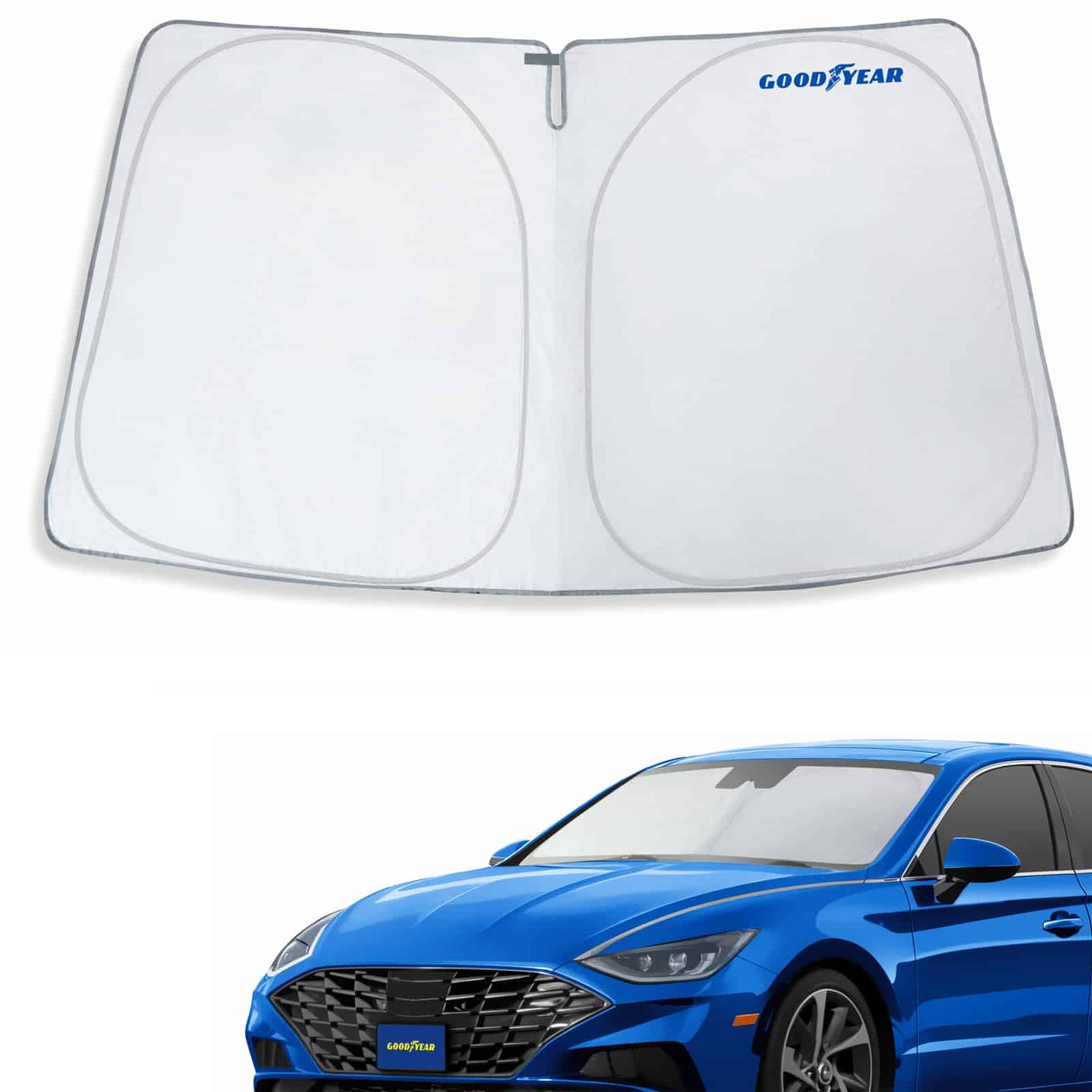 Cubierta para parabrisas plegable Goodyear -Negro-Plateado
