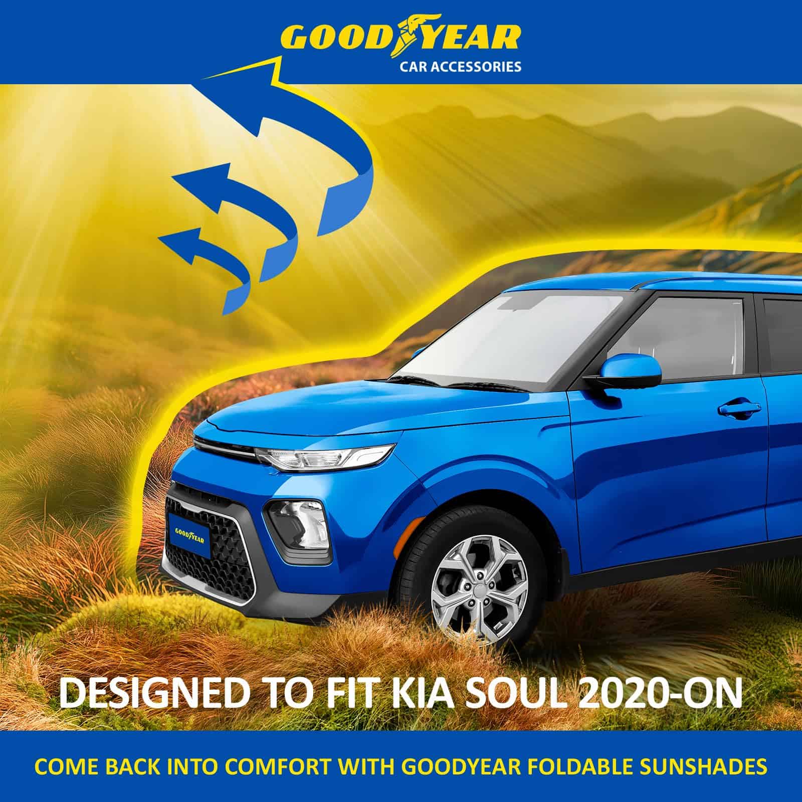 Cubierta de parabrisas plegable Goodyear -Negro-Plata - Imagen 6