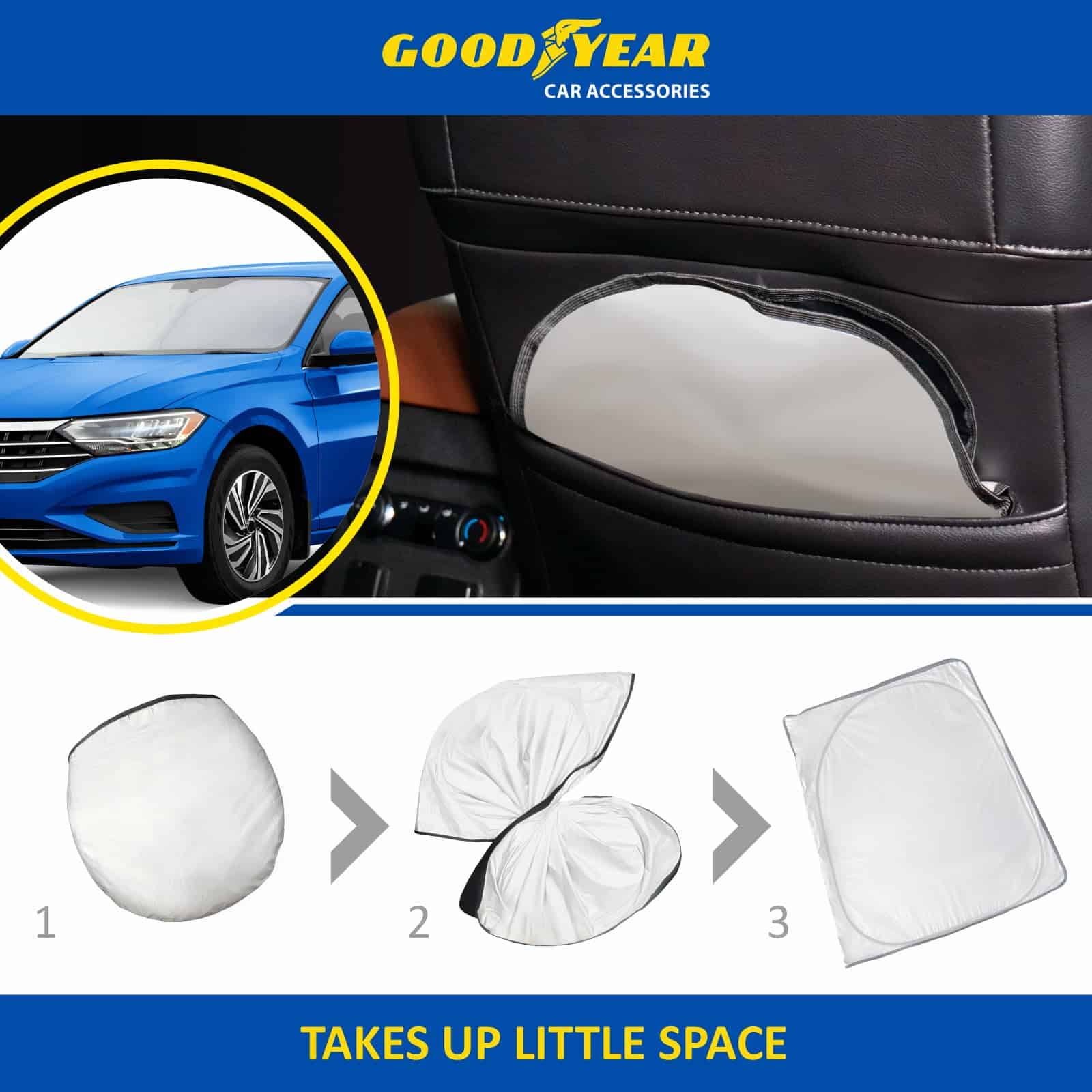 Cubre parabrisas plegable Goodyear para Volkswagen (VW) - Imagen 6