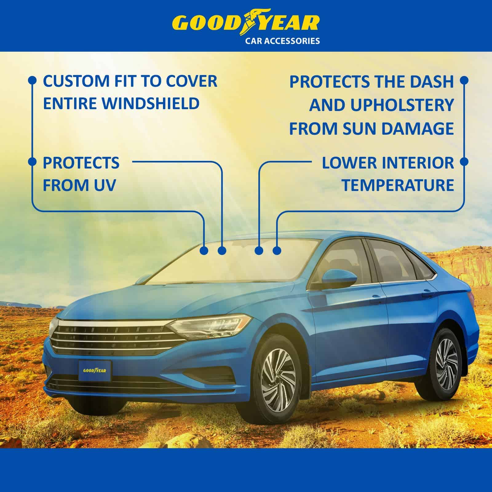 Cubre parabrisas plegable Goodyear para Volkswagen (VW) - Imagen 8