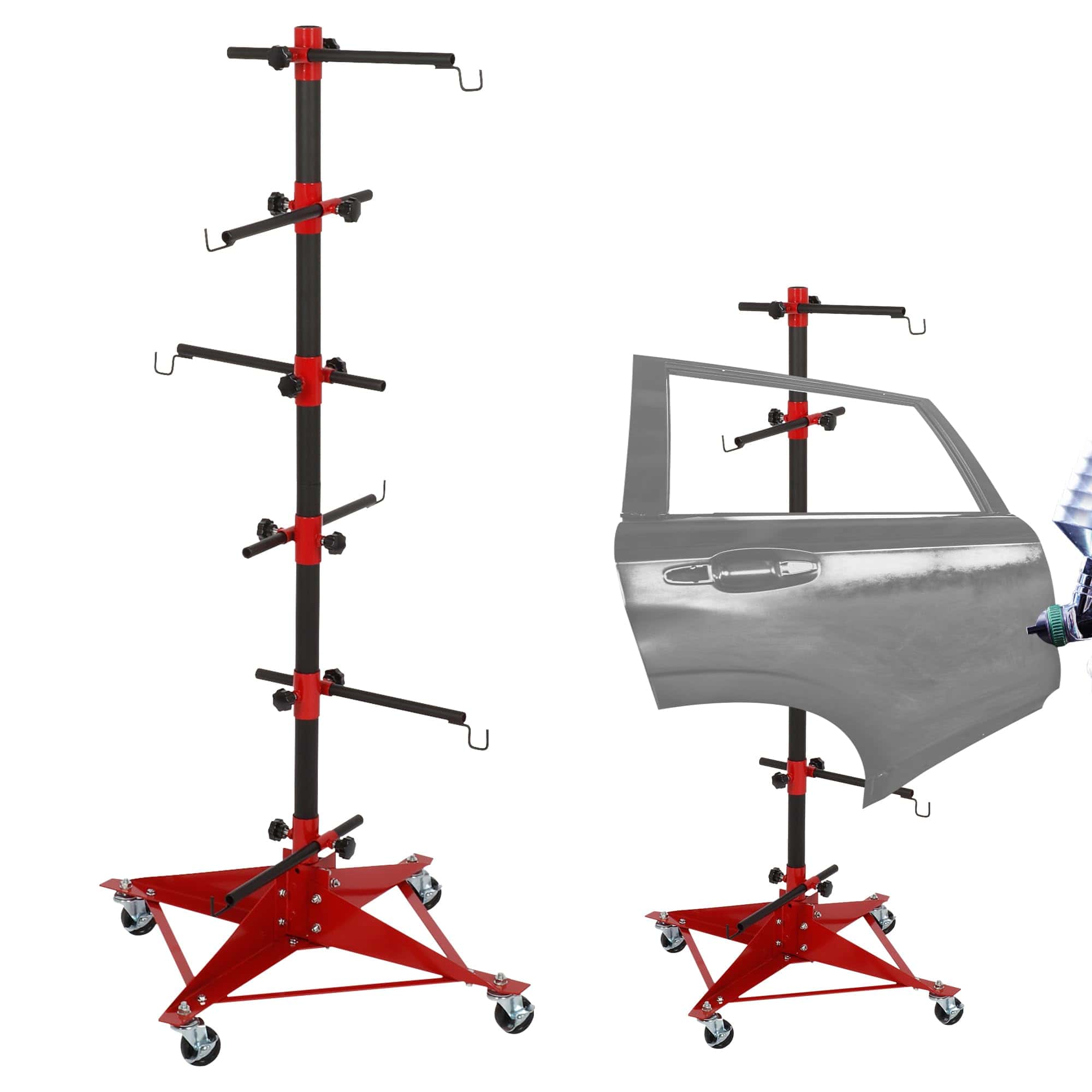 Soporte de árbol de panel de pintura con 6 ganchos, soporte