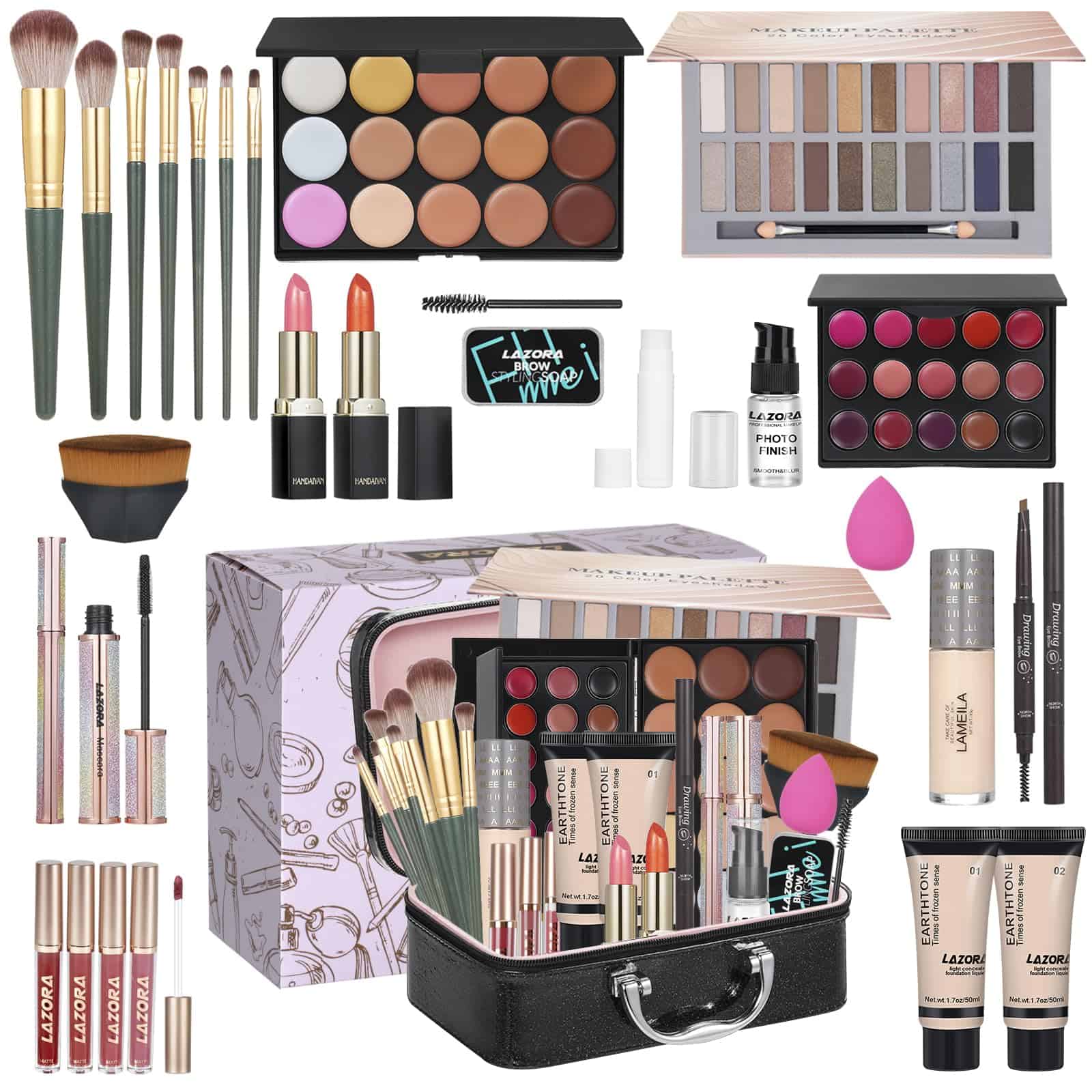 Kit de Maquillaje Completo Set de Belleza Multiuso Caja de