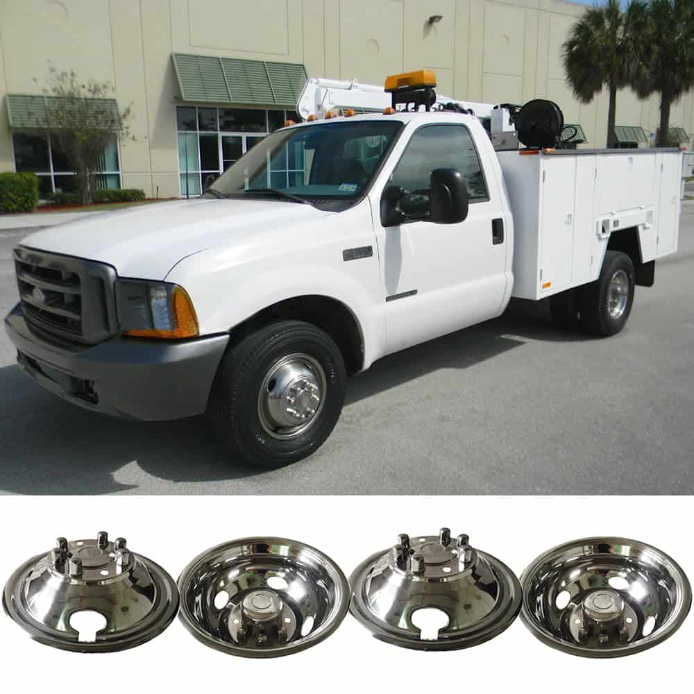 Kucaruce 4pcs 16" Tapacubos de Acero Inoxidable Pulido para