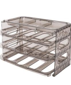 Caja de Huevos Clear Black Plástico Gris Contenedor de