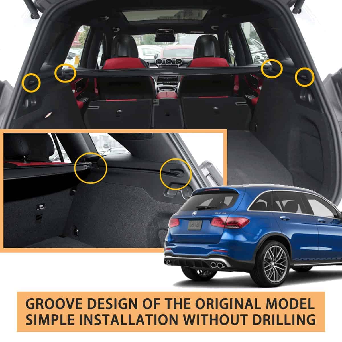 Cubierta de carga compatible con Mercedes-Benz GLC - Imagen 4