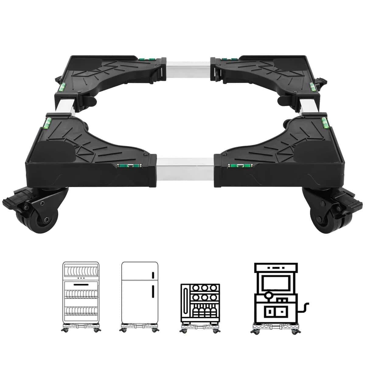 Soporte de Nevera Ajustable WKKLQ con 4 Ruedas Universales