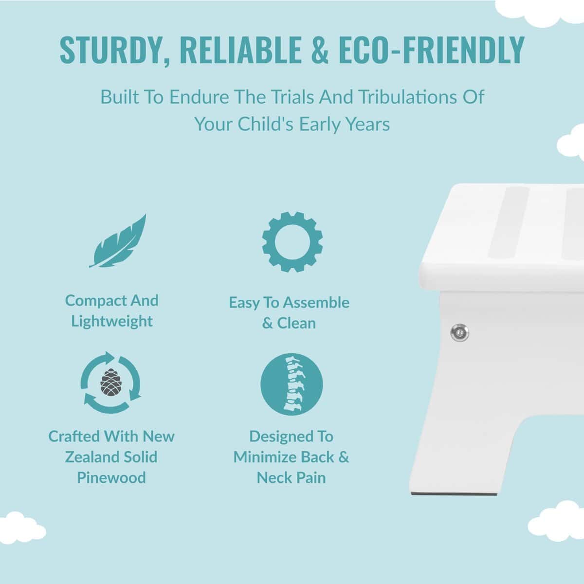 Dream On Me Ease-Up Reposapiés de lactancia ajustable en - Imagen 5