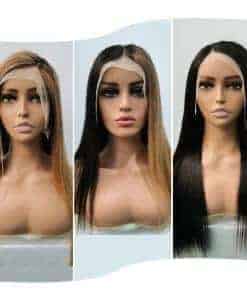 Pelucas de Encaje Frontal Recto Destacado Ombre de Cabello