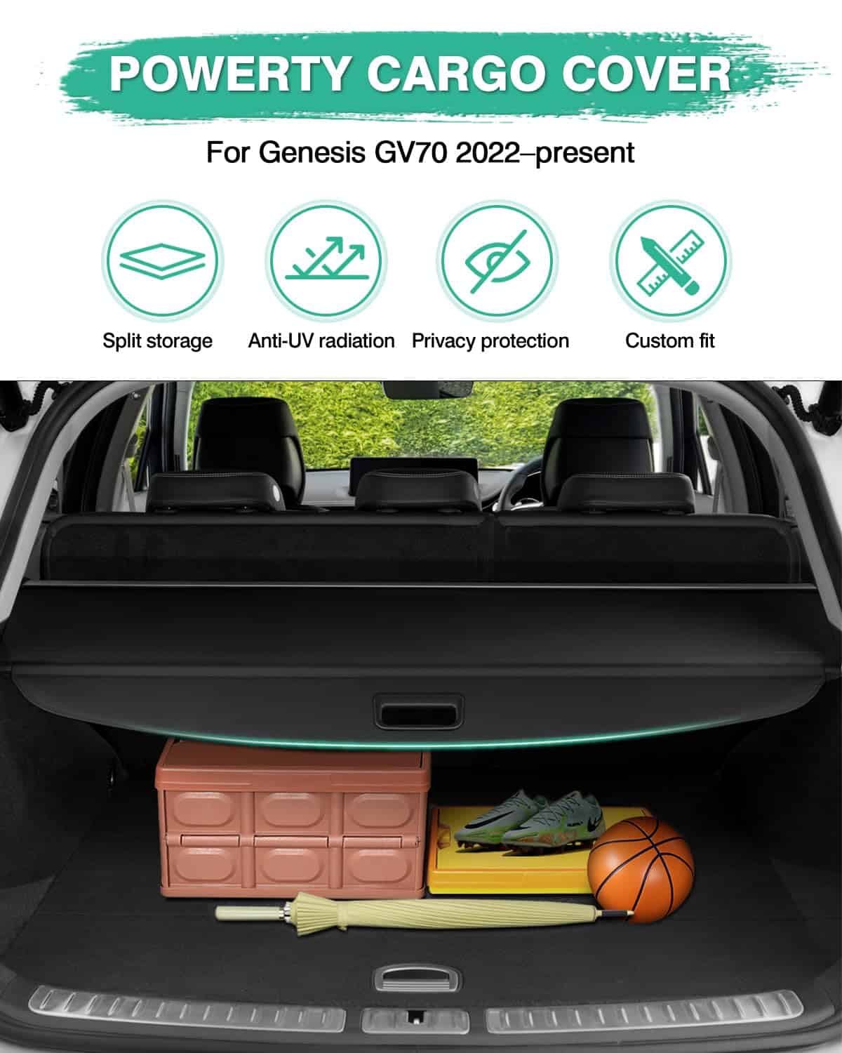 Cubierta de carga para Genesis GV70 2022-2025 Accesorios - Imagen 5