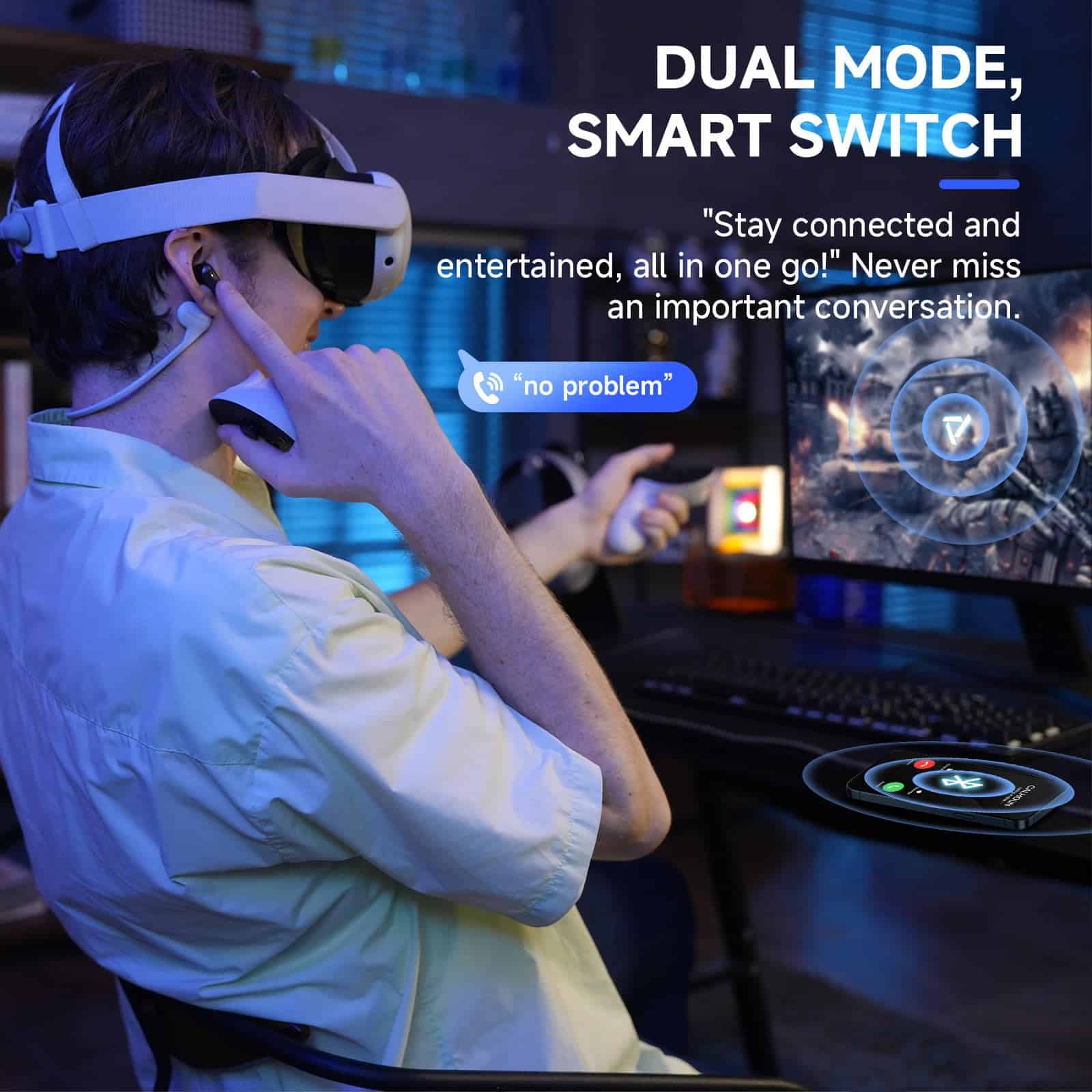 Audífonos inalámbricos para juegos PRISMXR compatibles con - Imagen 7