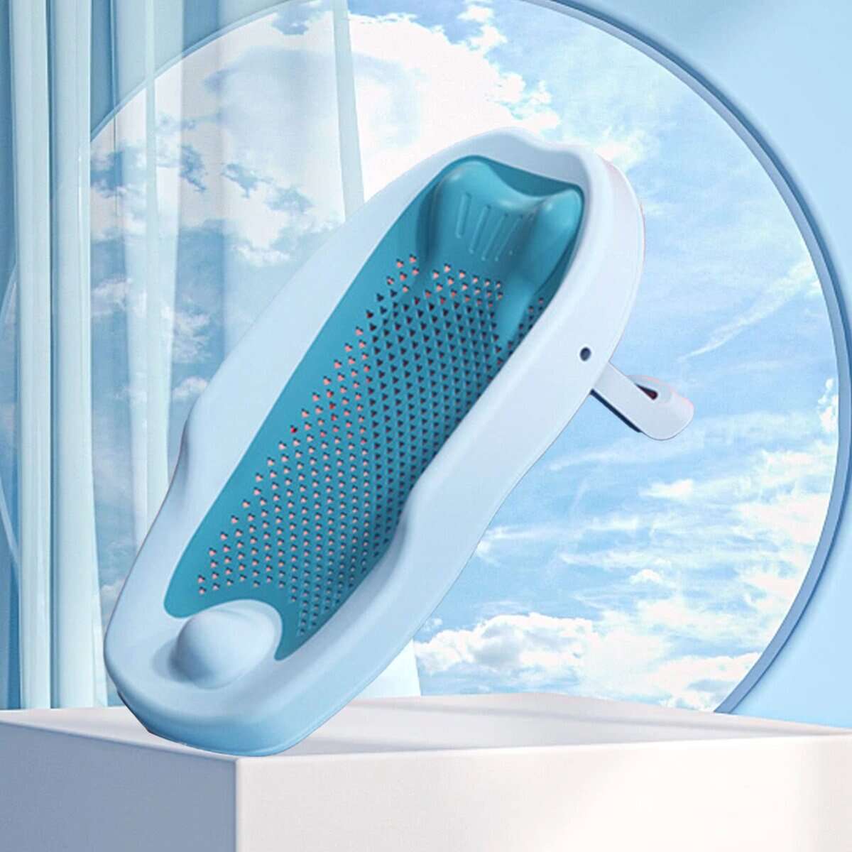 Asiento de apoyo para baño de bebé, seguro para bañar al