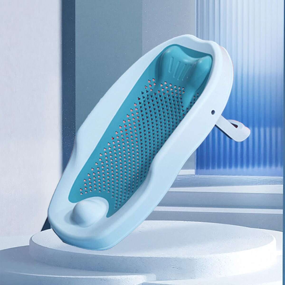 Asiento de apoyo para baño de bebé, seguro para bañar al - Imagen 4