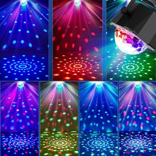 Luces de Fiesta Dj LAUCNPTY con Luz de Bola de Discoteca - Imagen 3