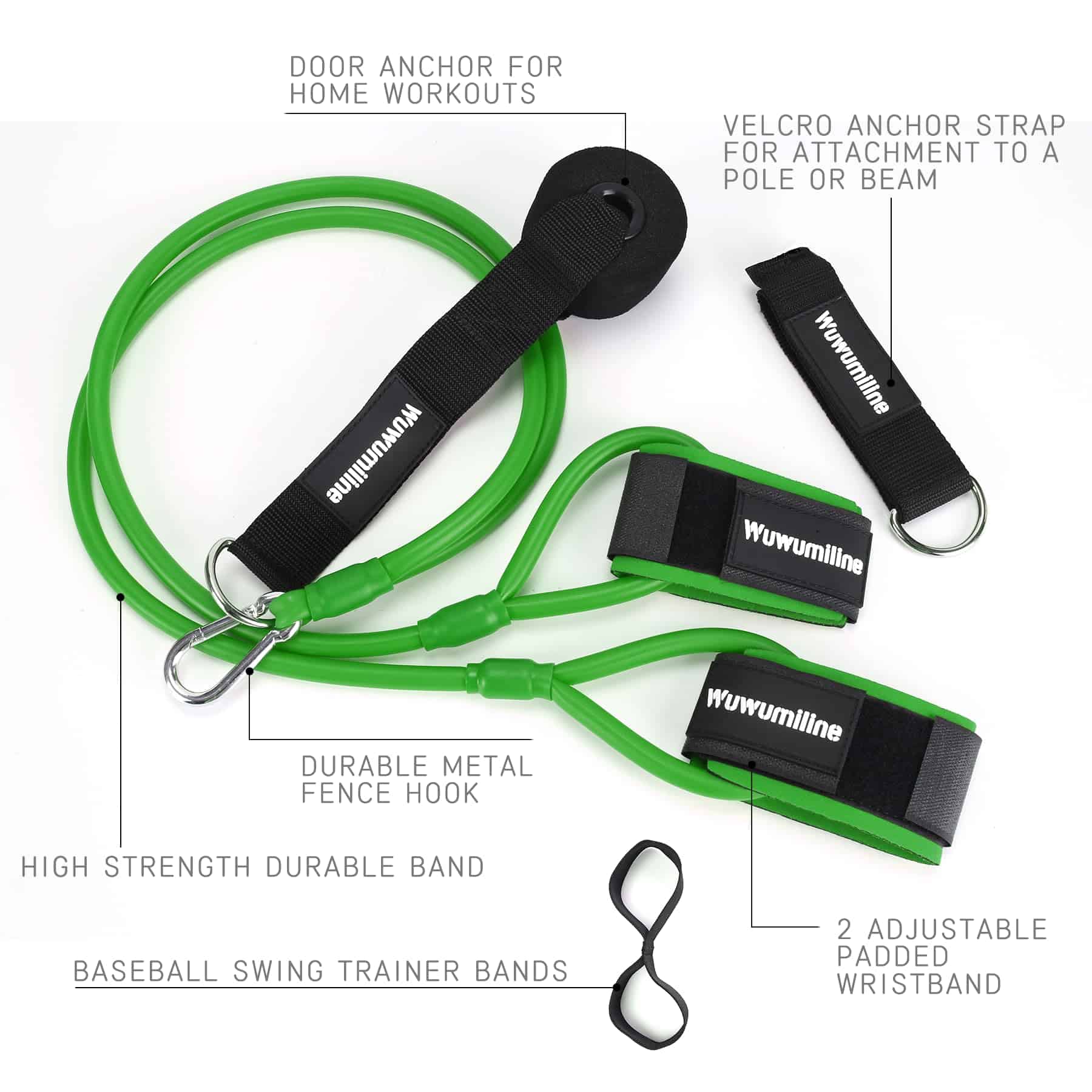 Banda de Resistencia para Béisbol y Softbol -Verde - Imagen 3