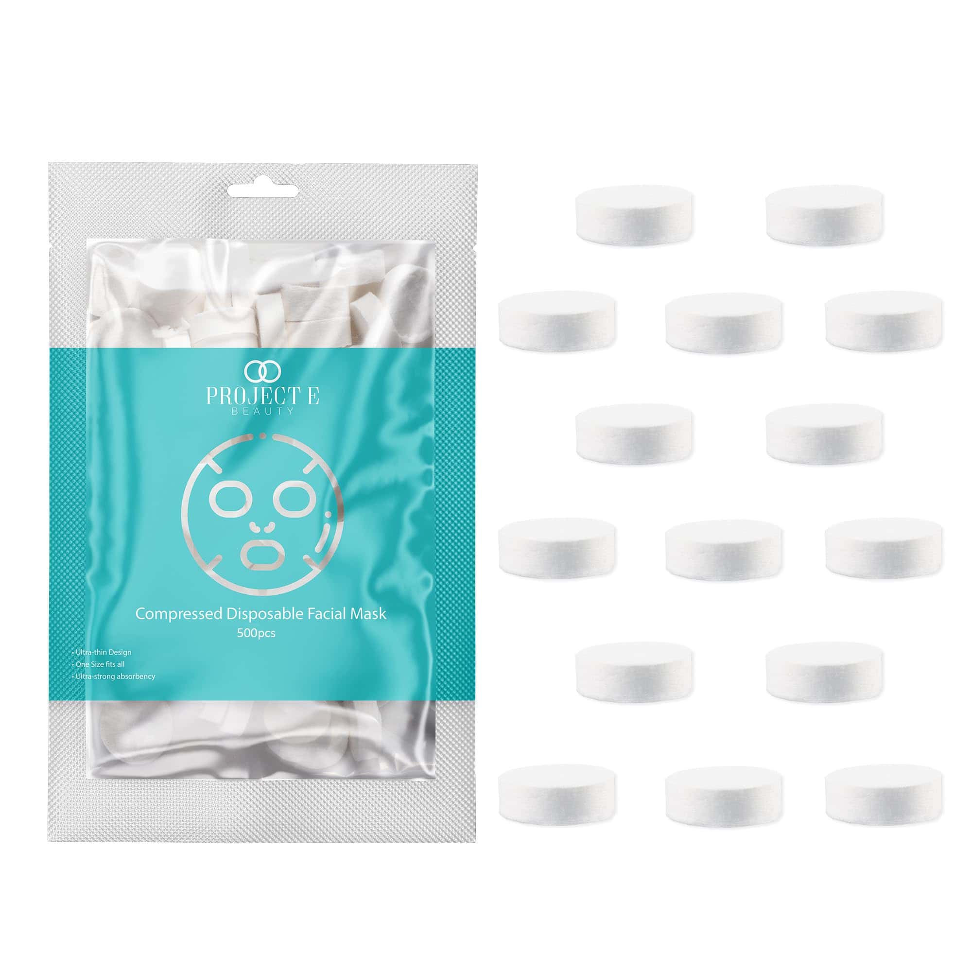 Project E Beauty 500pcs - Mascarilla Facial Comprimida