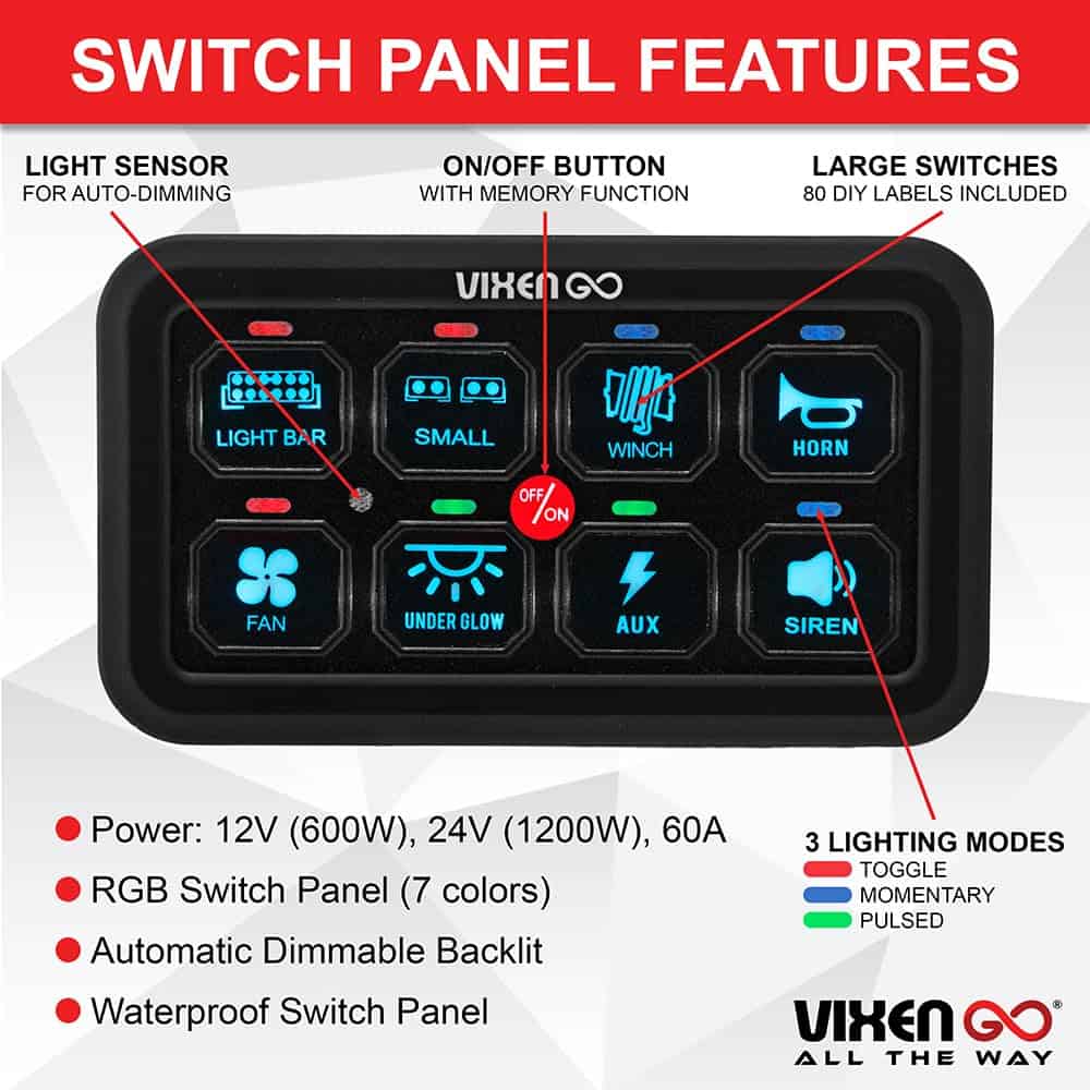 Panel de Interruptores Vixen Go 8 - Caja de Control de - Imagen 4