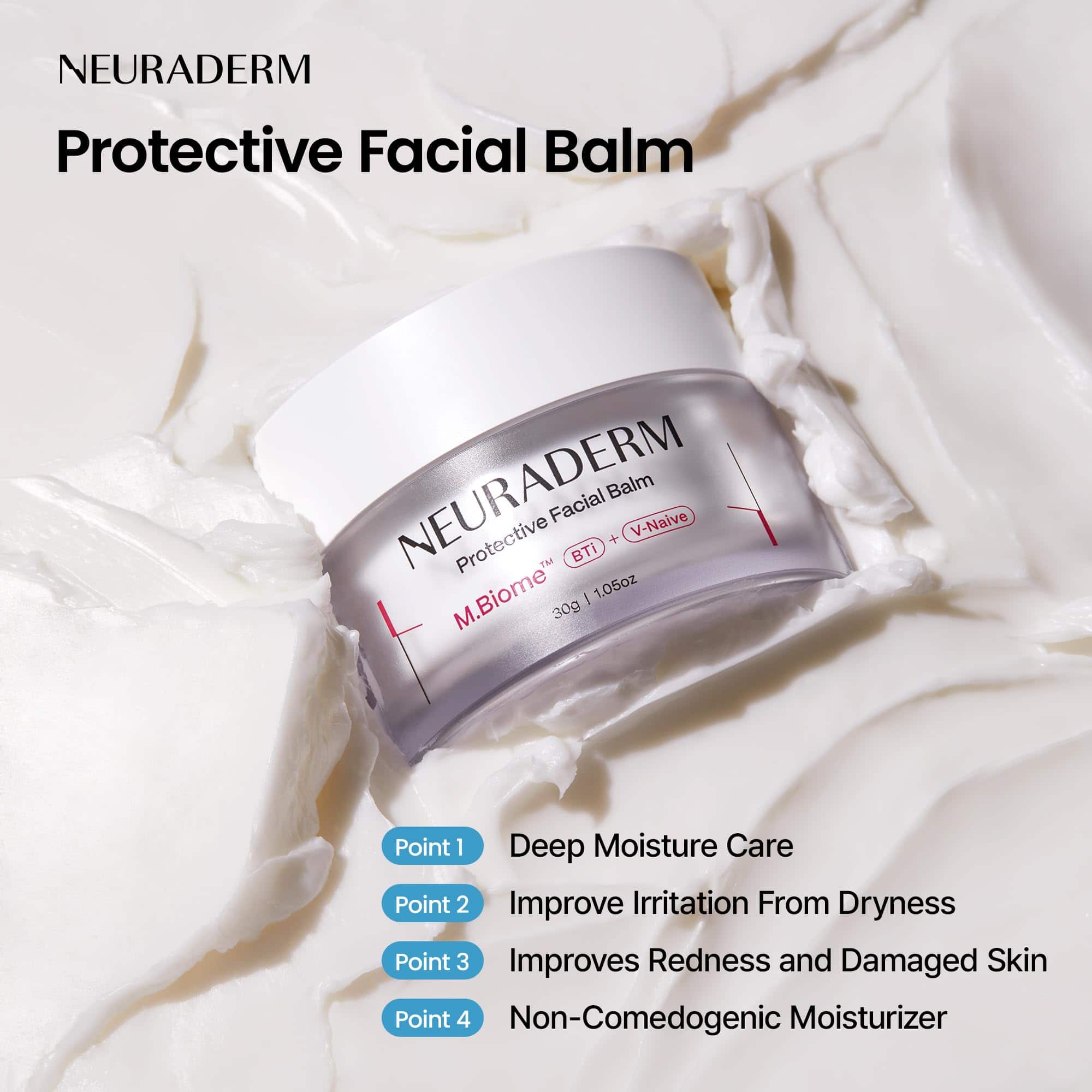 Bálsamo Facial Protector NEURADERM, Crema Rica Hidratante - Imagen 3