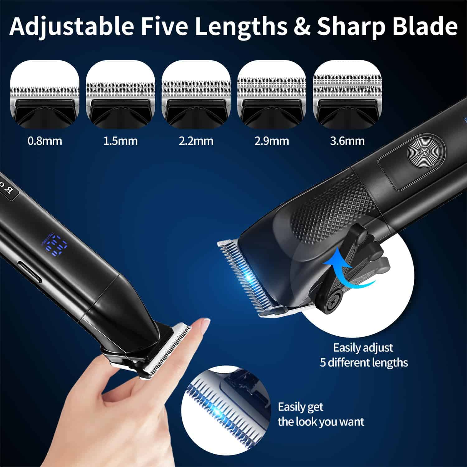 Set de Cortadoras de Cabello Roziapro para Hombres Cortes - Imagen 3