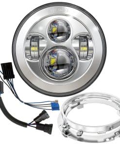 Faros LED para Motocicleta de 7 Pulgadas con DRL y Halo