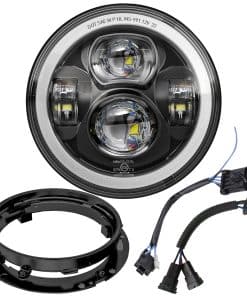 7 Pulgadas Motocicleta Foco LED con DRL Blanco Halo Kit