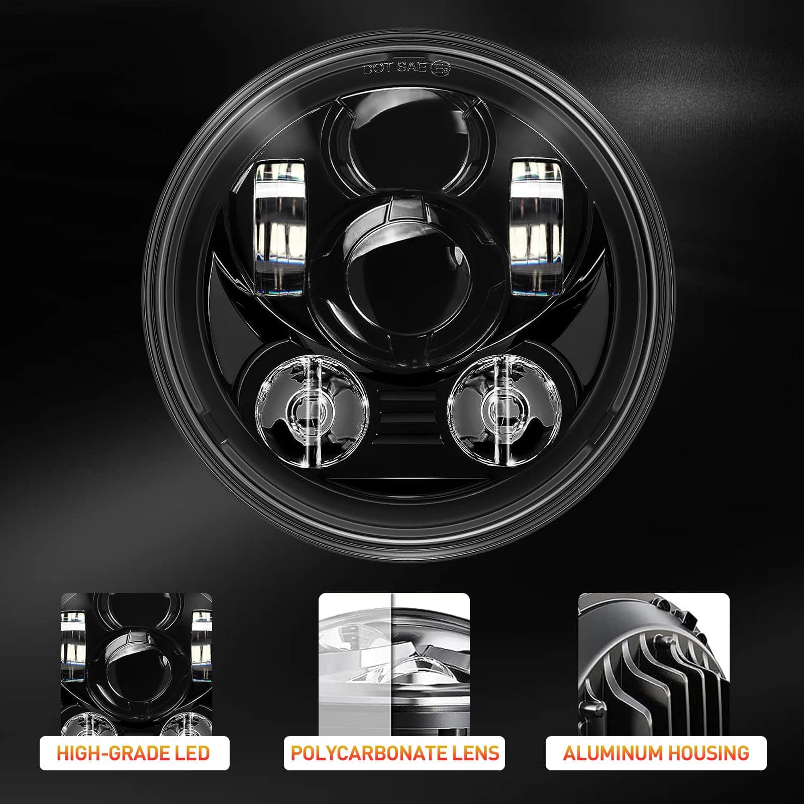 Faros LED para motocicleta de 5-3/4 pulgadas 5.75 pulgadas - Imagen 6