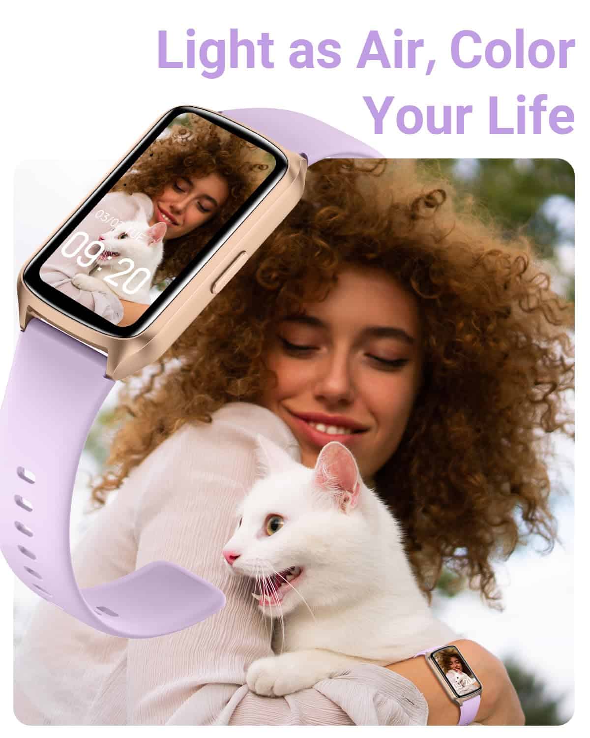 Amzhero Health Fitness Tracker con Ritmo Cardíaco 24/7, - Imagen 9