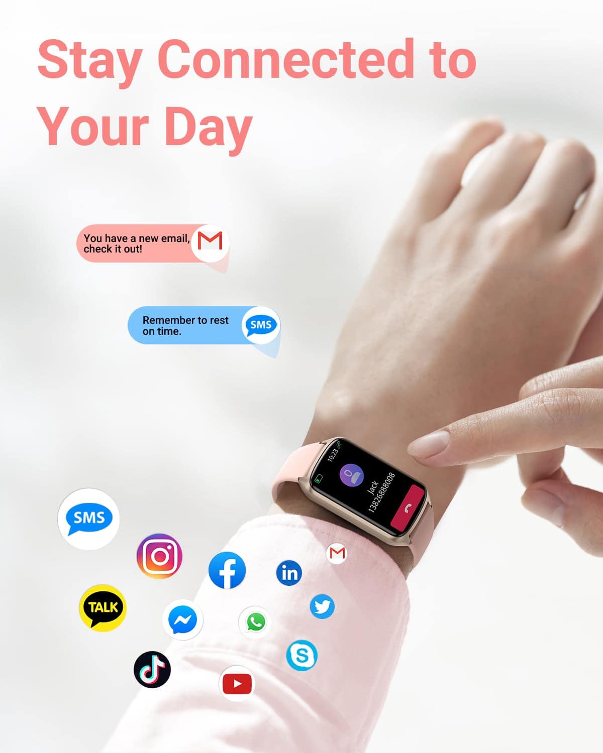 Amzhero Health Fitness Tracker con monitor de ritmo - Imagen 6