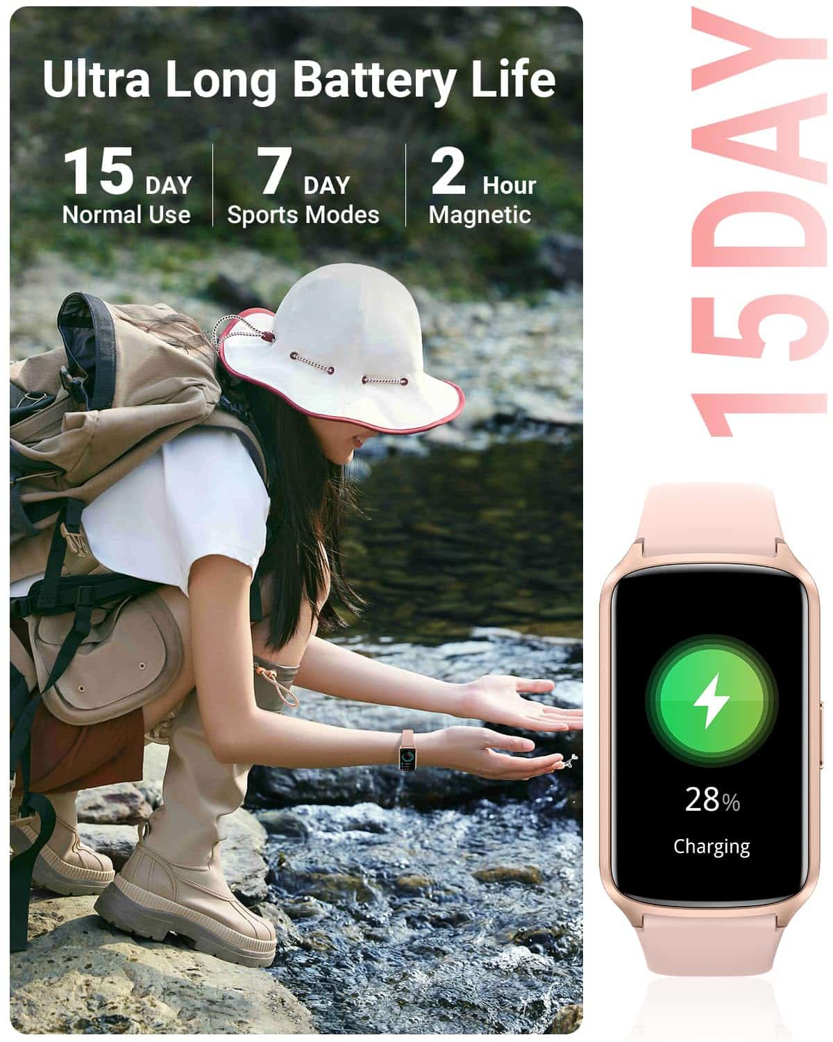 Amzhero Health Fitness Tracker con monitor de ritmo - Imagen 5