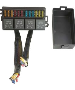 Caja de Relé de Fusibles Pre-Cableada de 12V con Kit de