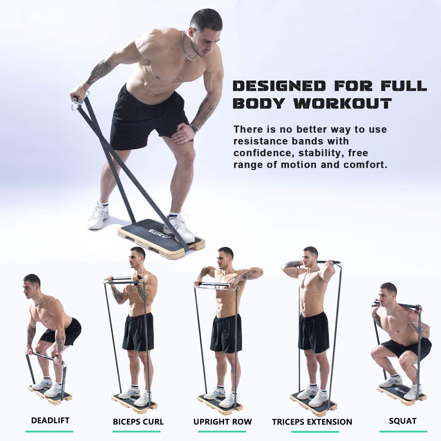 Barra de Entrenamiento con Bandas de Resistencia GEKU FIT, - Imagen 5