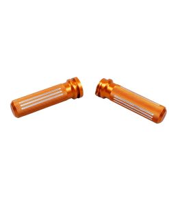 Empuñaduras de Manillar CNC Rojas POWER JAMES para Harley