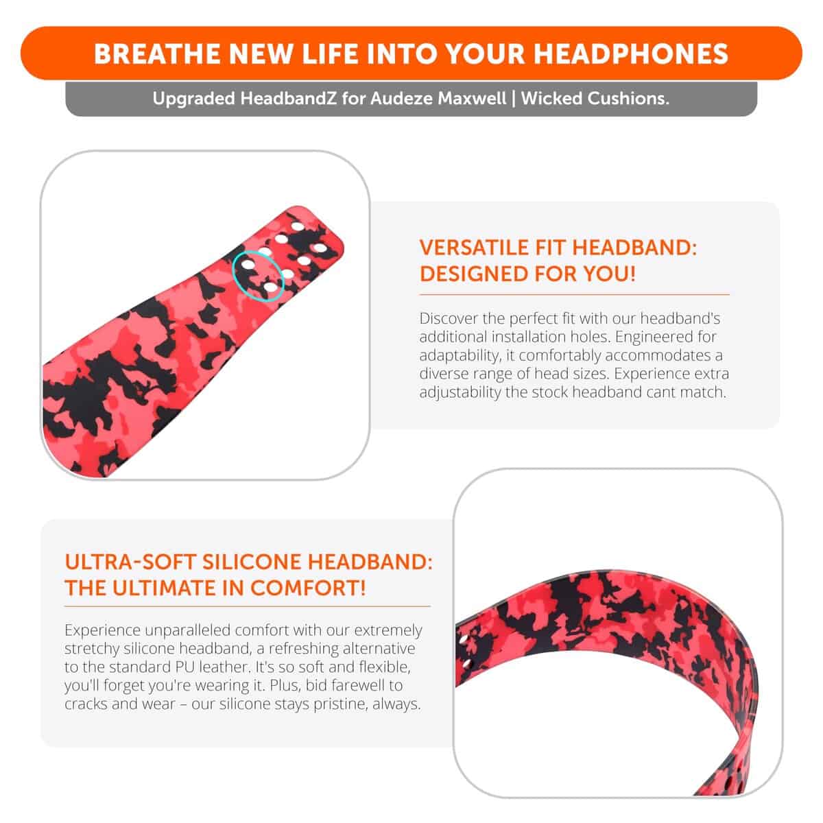 WC HeadbandZ Maxwell - Banda para la cabeza -Rojo camuflaje - Imagen 5