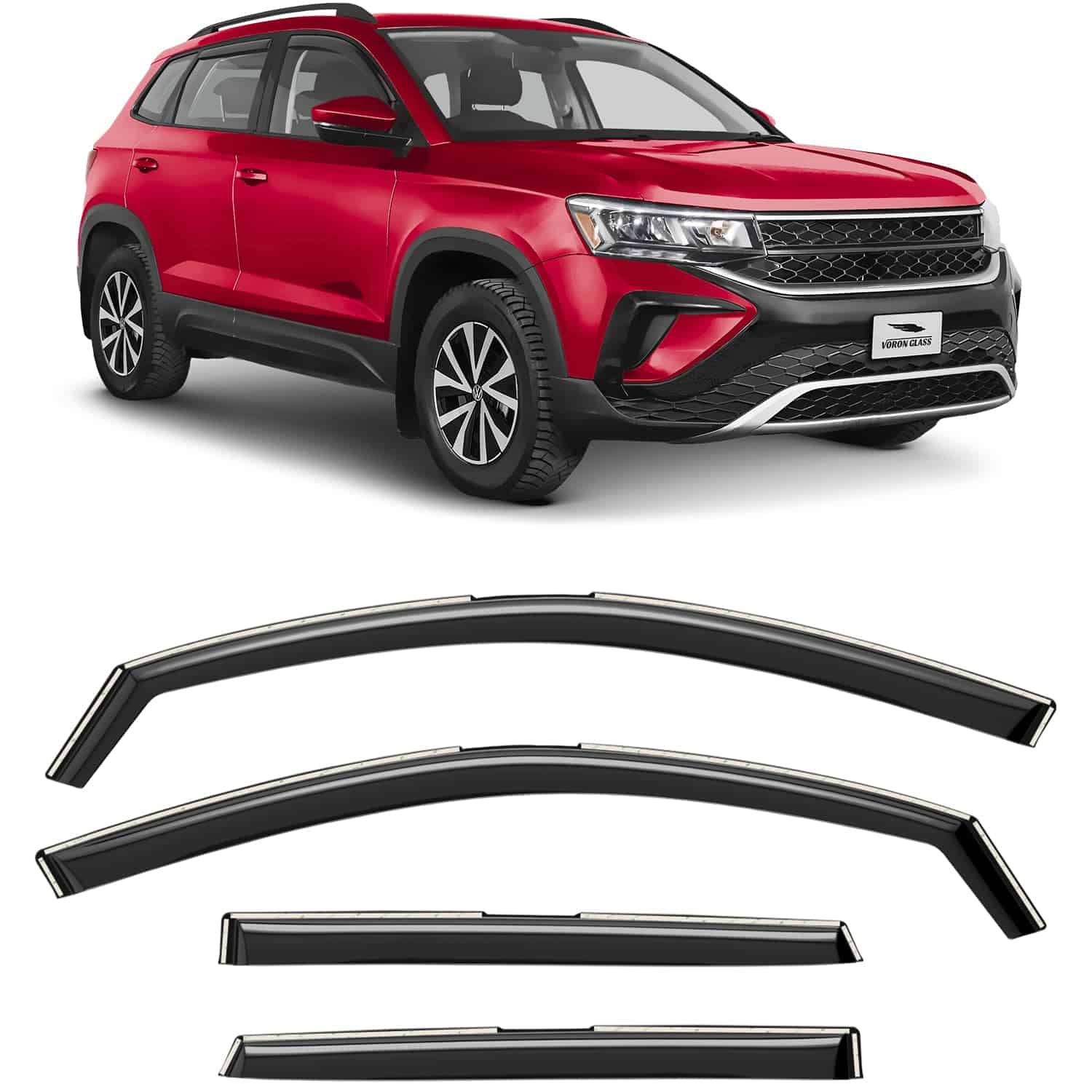 Voron Glass en Canal Rain Guards extra duraderos para