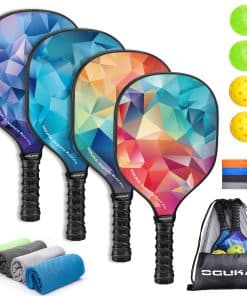Juego de 4 palas de bádminton Oguka, aprobadas por la