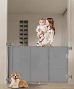 Miumoon 71" Puertas retráctiles para bebés con diseño de