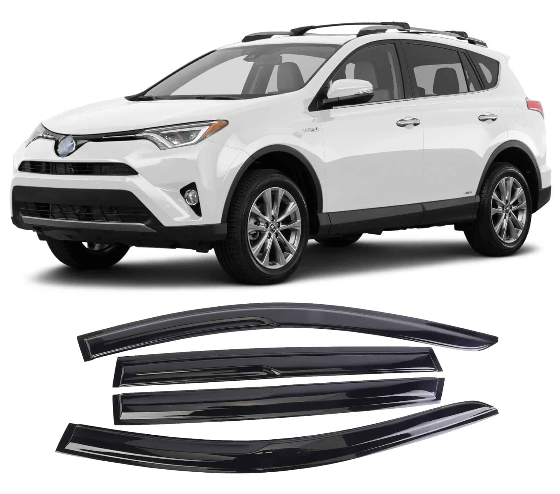 WONSABON Deflectores de Lluvia de Ventanas Tape-On Visors 4