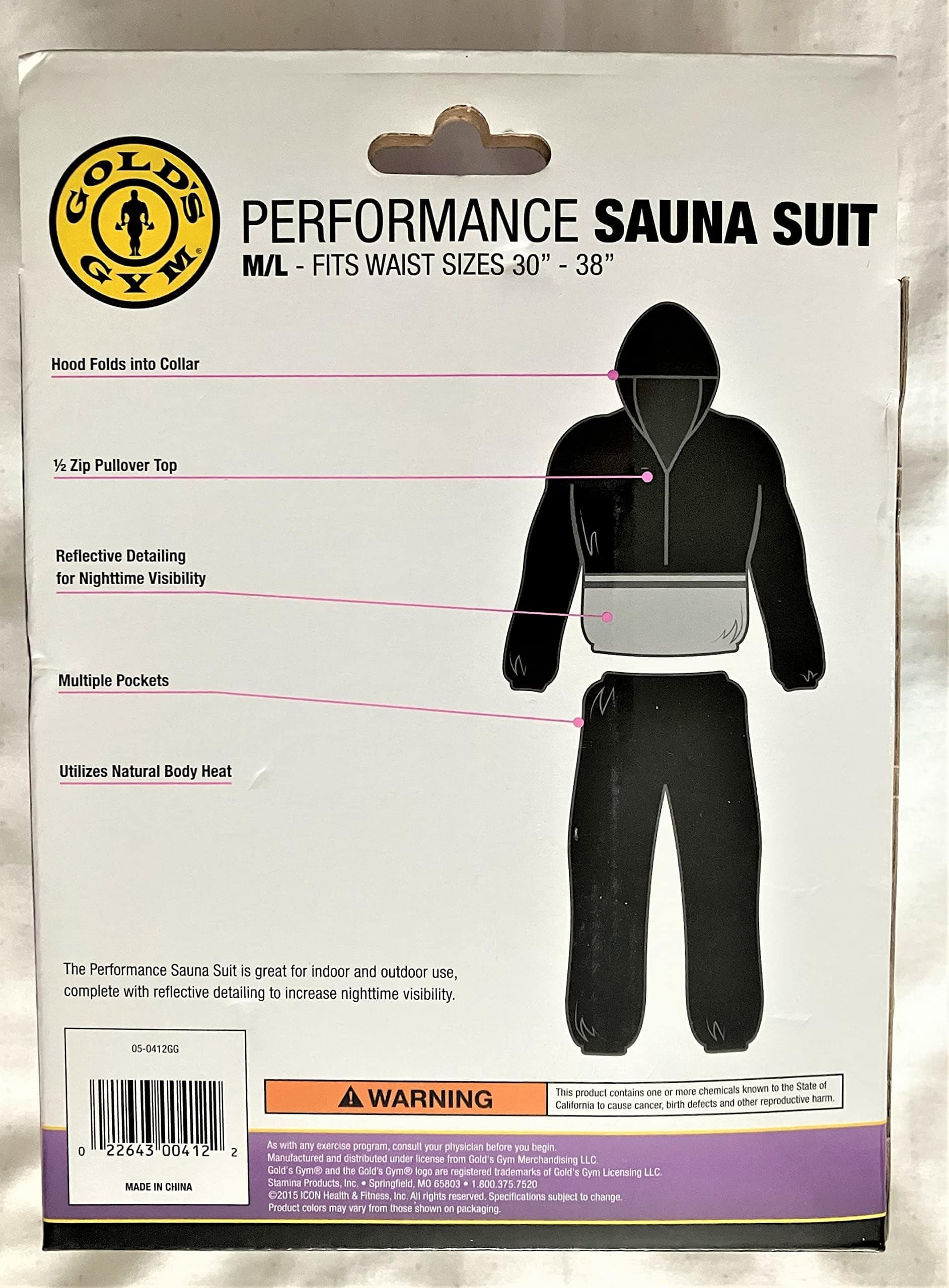 Traje de Sauna Gold's Gym Performance (Grande/XL) - Imagen 4